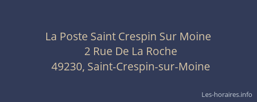 La Poste Saint Crespin Sur Moine