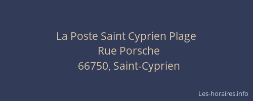La Poste Saint Cyprien Plage