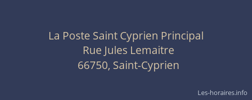 La Poste Saint Cyprien Principal
