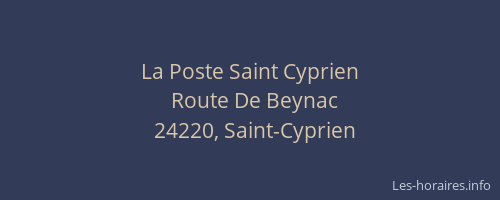 La Poste Saint Cyprien