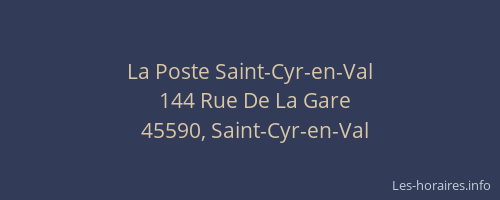 La Poste Saint-Cyr-en-Val