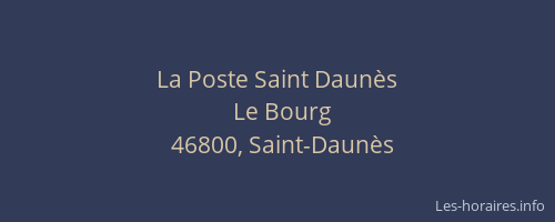 La Poste Saint Daunès