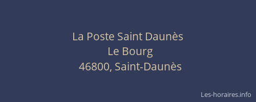 La Poste Saint Daun&egrave;s