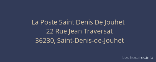 La Poste Saint Denis De Jouhet