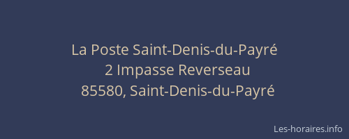 La Poste Saint-Denis-du-Payré