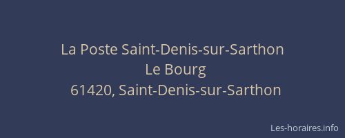 La Poste Saint-Denis-sur-Sarthon