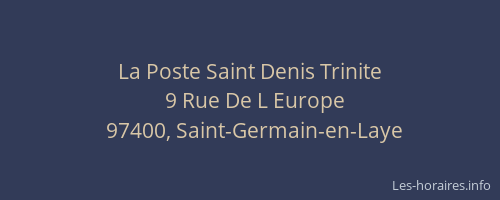 La Poste Saint Denis Trinite