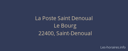 La Poste Saint Denoual