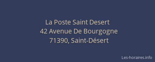 La Poste Saint Desert