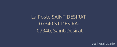 La Poste SAINT DESIRAT