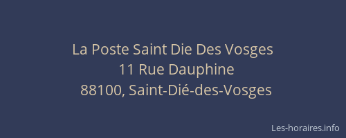 La Poste Saint Die Des Vosges