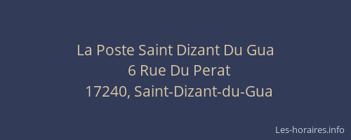 La Poste Saint Dizant Du Gua