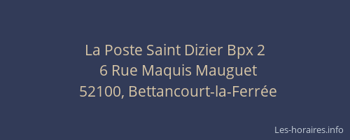 La Poste Saint Dizier Bpx 2