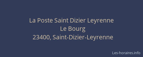 La Poste Saint Dizier Leyrenne