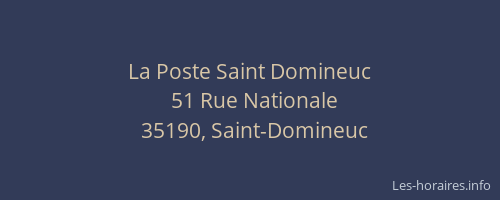 La Poste Saint Domineuc