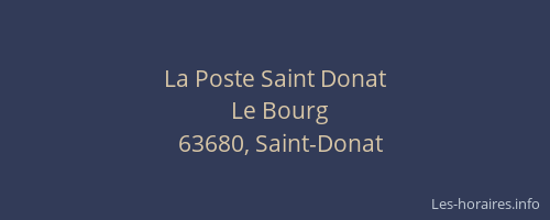La Poste Saint Donat