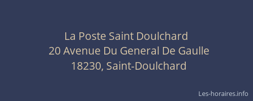 La Poste Saint Doulchard