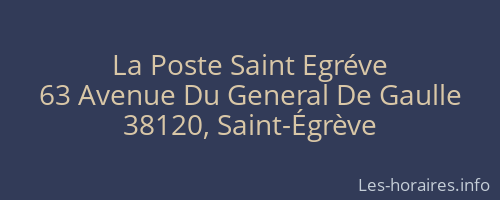 La Poste Saint Egréve