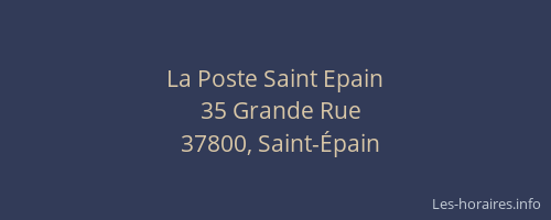 La Poste Saint Epain