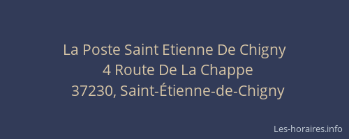La Poste Saint Etienne De Chigny