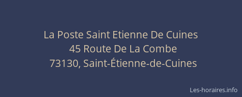 La Poste Saint Etienne De Cuines