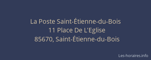 La Poste Saint-Étienne-du-Bois
