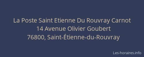 La Poste Saint Etienne Du Rouvray Carnot