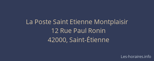 La Poste Saint Etienne Montplaisir