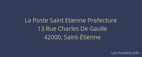 La Poste Saint Etienne Prefecture