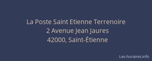 La Poste Saint Etienne Terrenoire