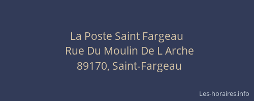 La Poste Saint Fargeau