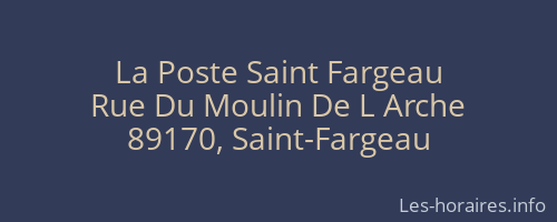 La Poste Saint Fargeau