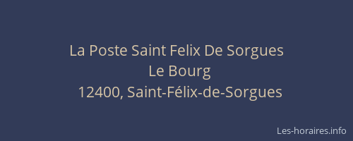 La Poste Saint Felix De Sorgues