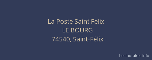 La Poste Saint Felix