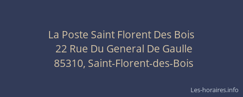La Poste Saint Florent Des Bois