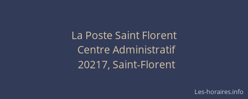 La Poste Saint Florent