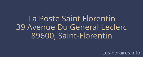 La Poste Saint Florentin
