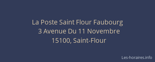 La Poste Saint Flour Faubourg