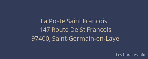 La Poste Saint Francois