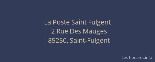 La Poste Saint Fulgent