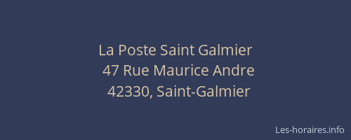 La Poste Saint Galmier