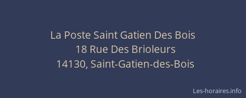 La Poste Saint Gatien Des Bois