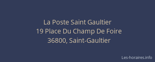 La Poste Saint Gaultier