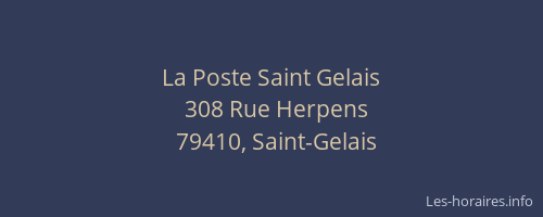 La Poste Saint Gelais