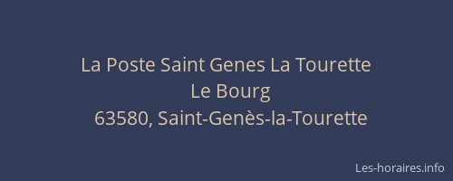 La Poste Saint Genes La Tourette