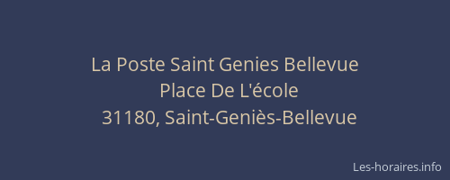 La Poste Saint Genies Bellevue