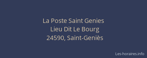 La Poste Saint Genies