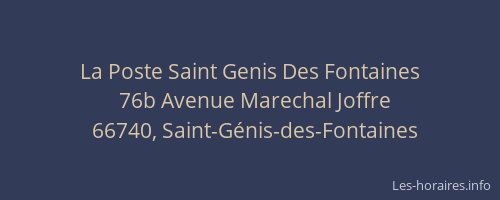 La Poste Saint Genis Des Fontaines