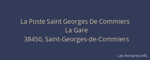 La Poste Saint Georges De Commiers