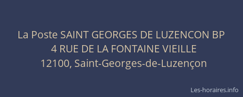 La Poste SAINT GEORGES DE LUZENCON BP